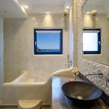 فيلة Beautiful Santorini 3 Bedrooms Phos Private Pool & Seaviews كارتيرادوس